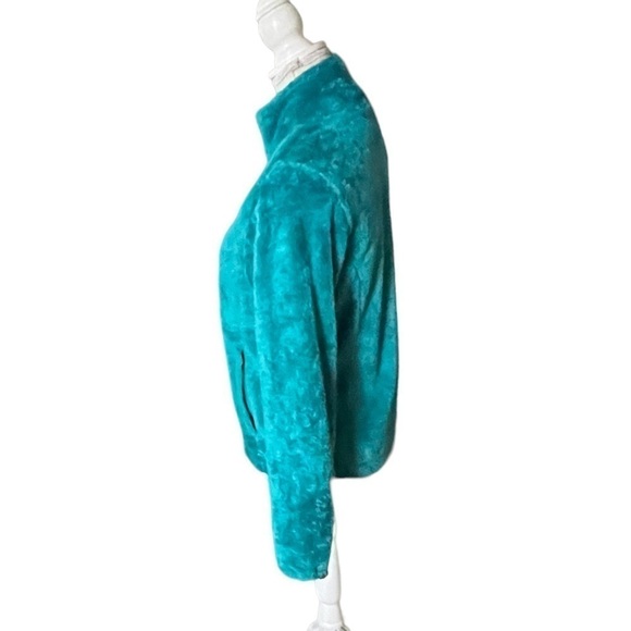 The North Face Turquoise Fuzzy Jacket Size S - Picture 3 of 7
